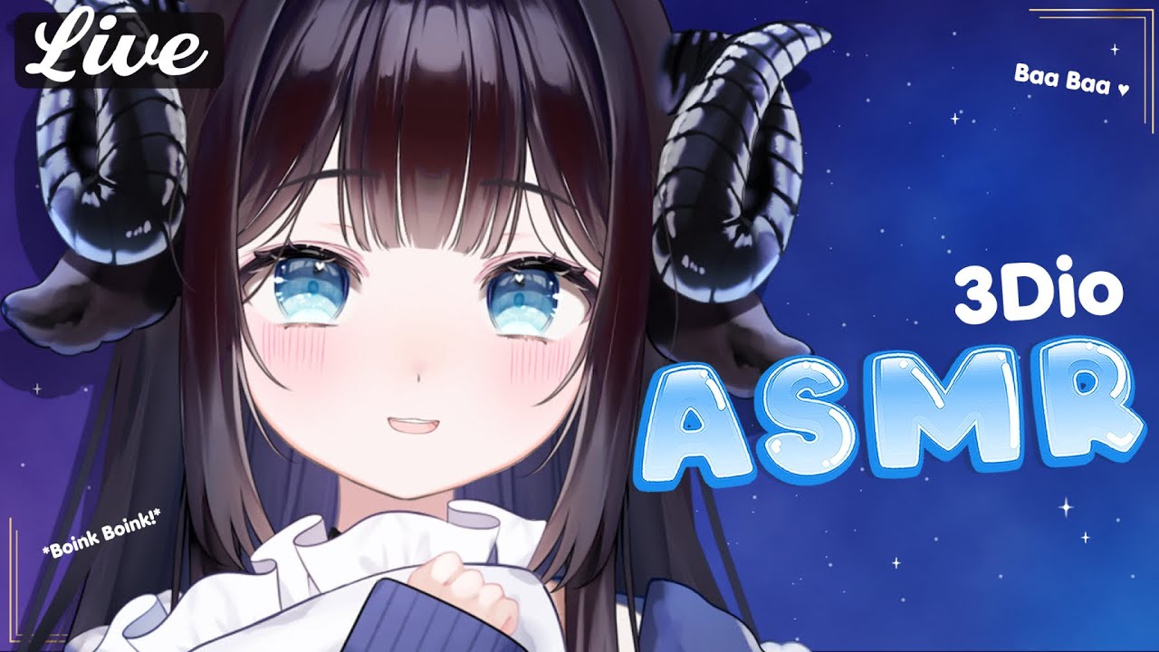ASMR 💙🐏 3Dio Whispering! BAA BA BABA BAA✨