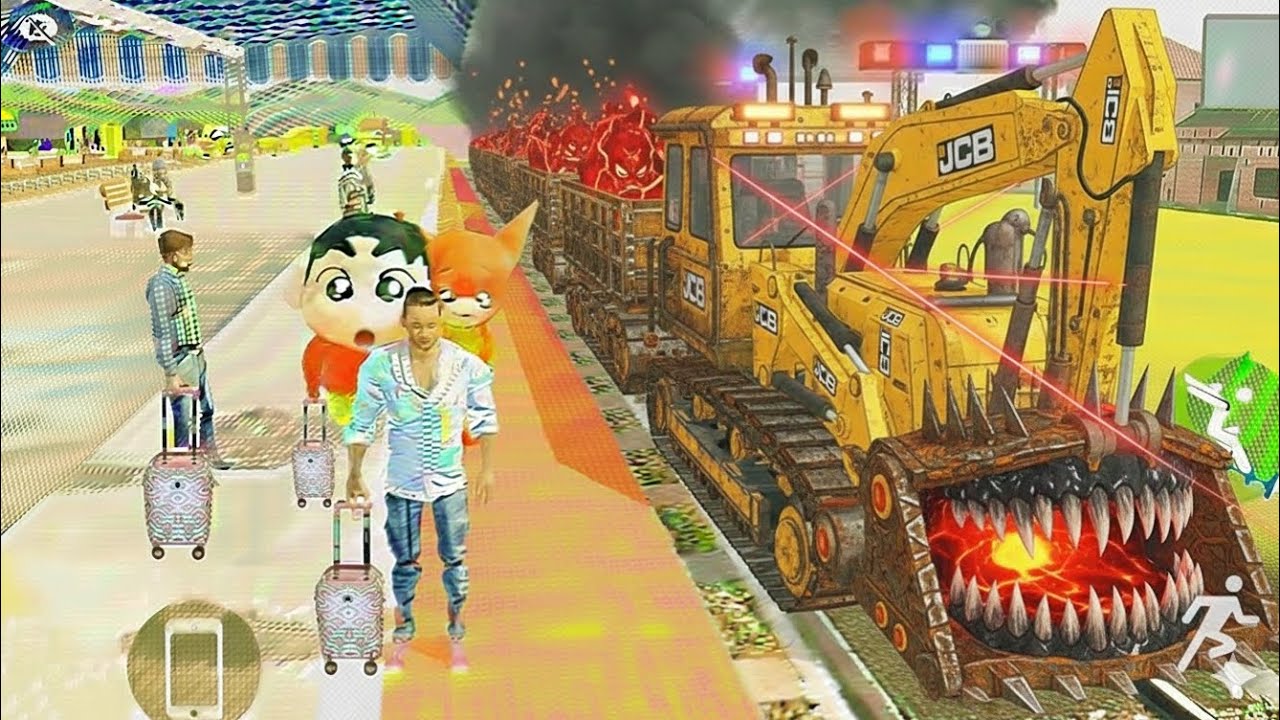 💯💥Rel Streson me💥🥰JCB Train💥রেল  নতুন JCB ট্রেন indian auto simulator video@GamingBoySr2.0 