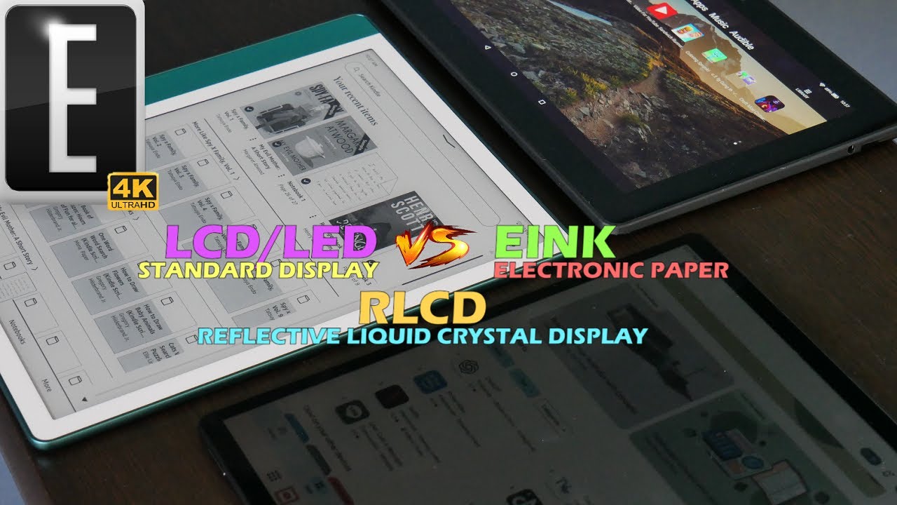 EINK vs RLCD vs LED Screen Comparison