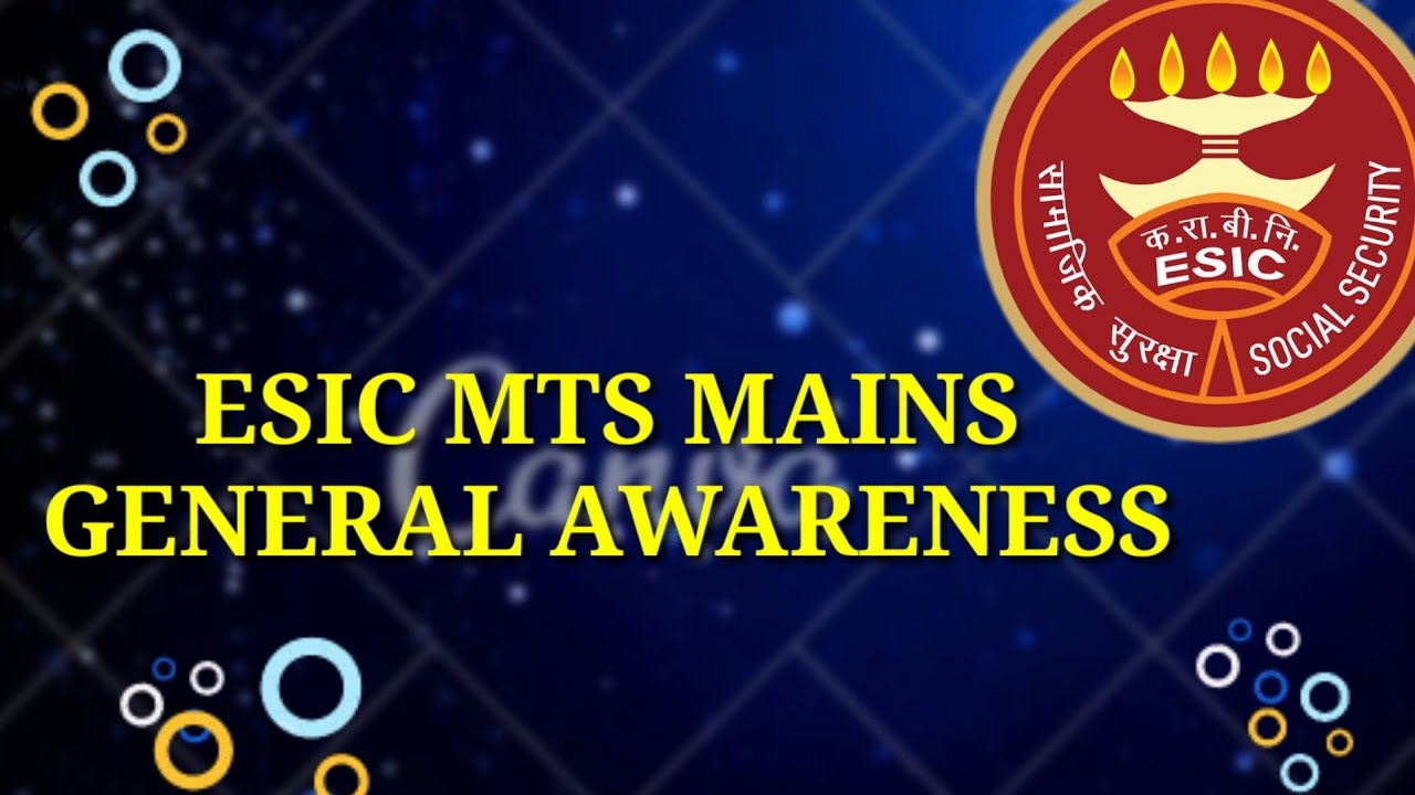Esic mts mains general awareness#youtubeshorts #youtube#esicmts#esicmts2022#youtubechannel