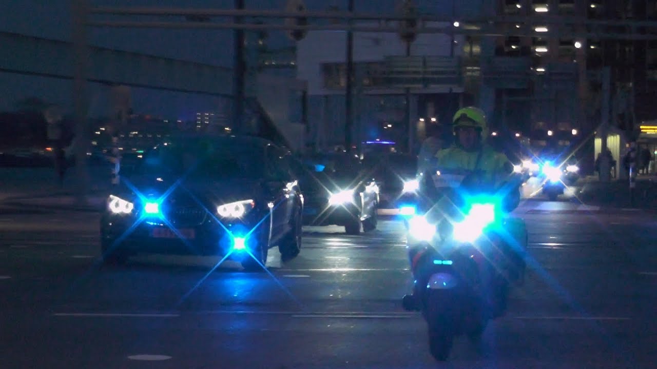 Politie begeleidt President Shinzō Abe van Japan in Rotterdam! #898