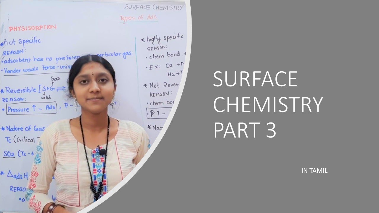 DIFFERENCE BETWEEN PHYSISORPTION AND CHEMISORPTION| SURFACE CHEM PART 3|IN TAMIL
