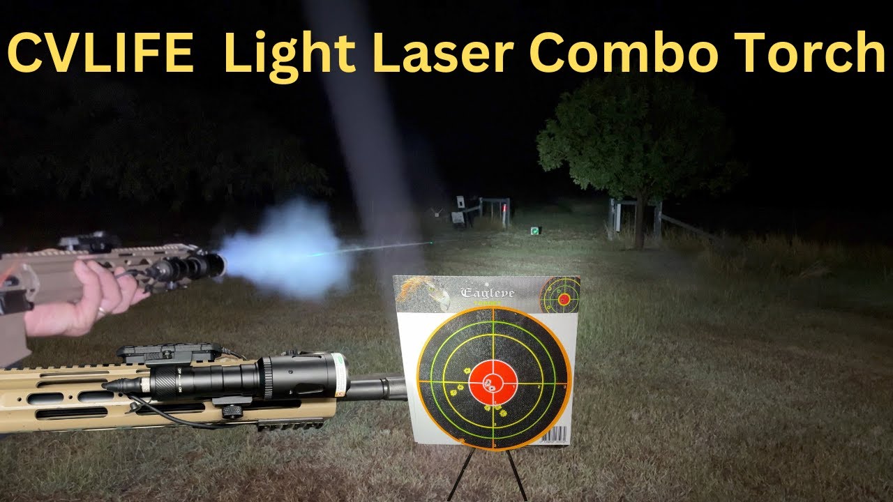 CVLIFE Rifle Light Green Laser Light Combo Tactical Torch Review