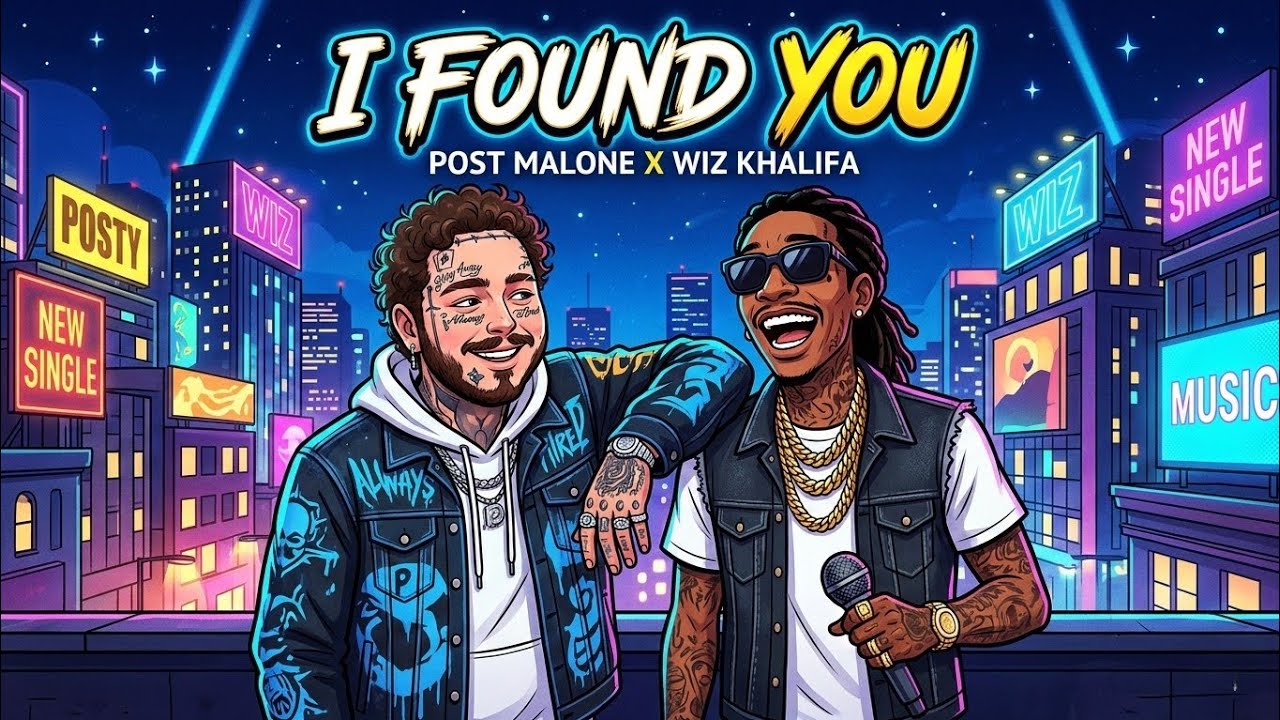 I Found You - Style Post Malone, Wiz Khalifa ( Lyrics Video)