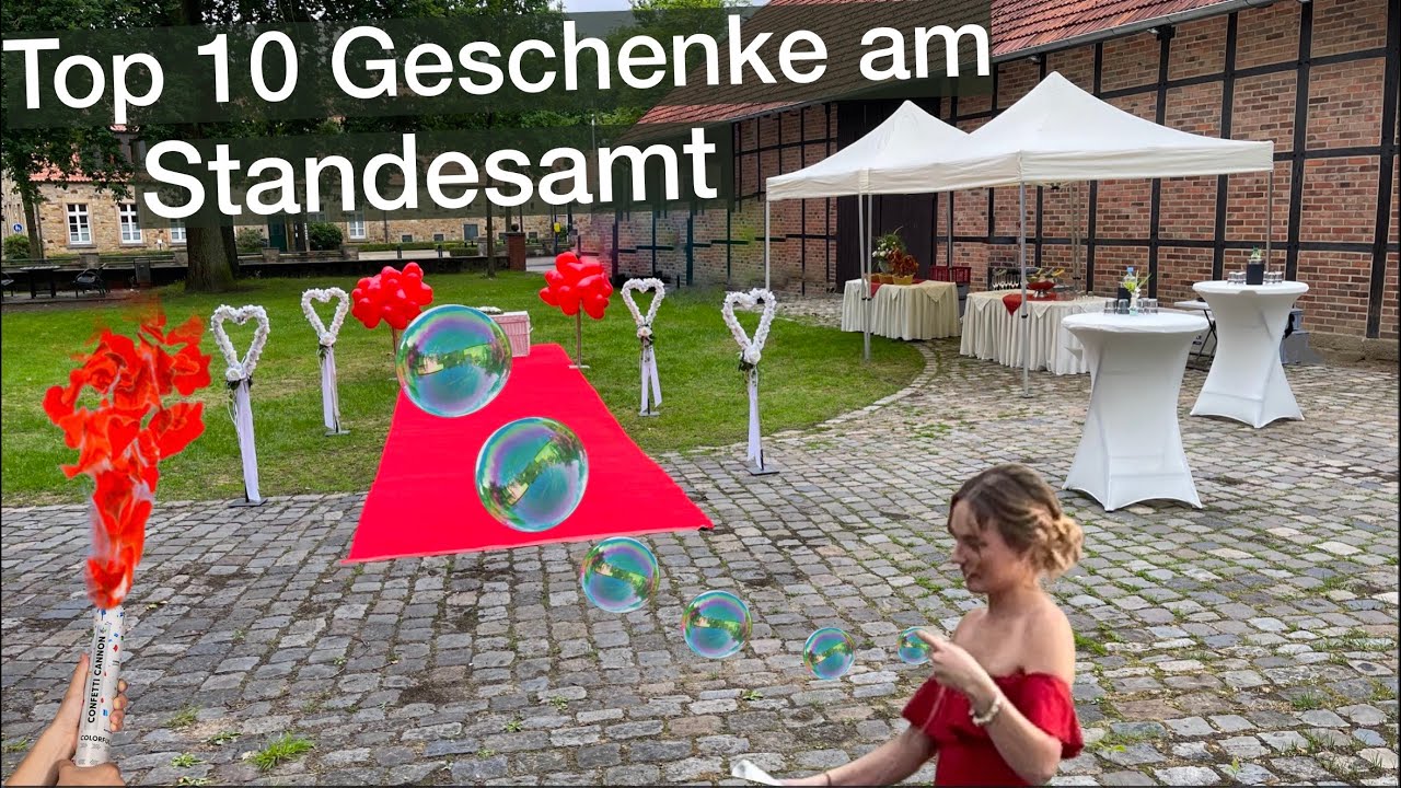Die 10 beliebtesten Hochzeitsüberraschungen / Geschenke zur Hochzeit am Standesamt