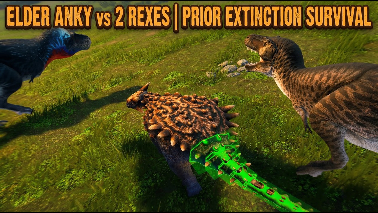 Elder Anky vs 2 Rexes | Prior Extinction Survival