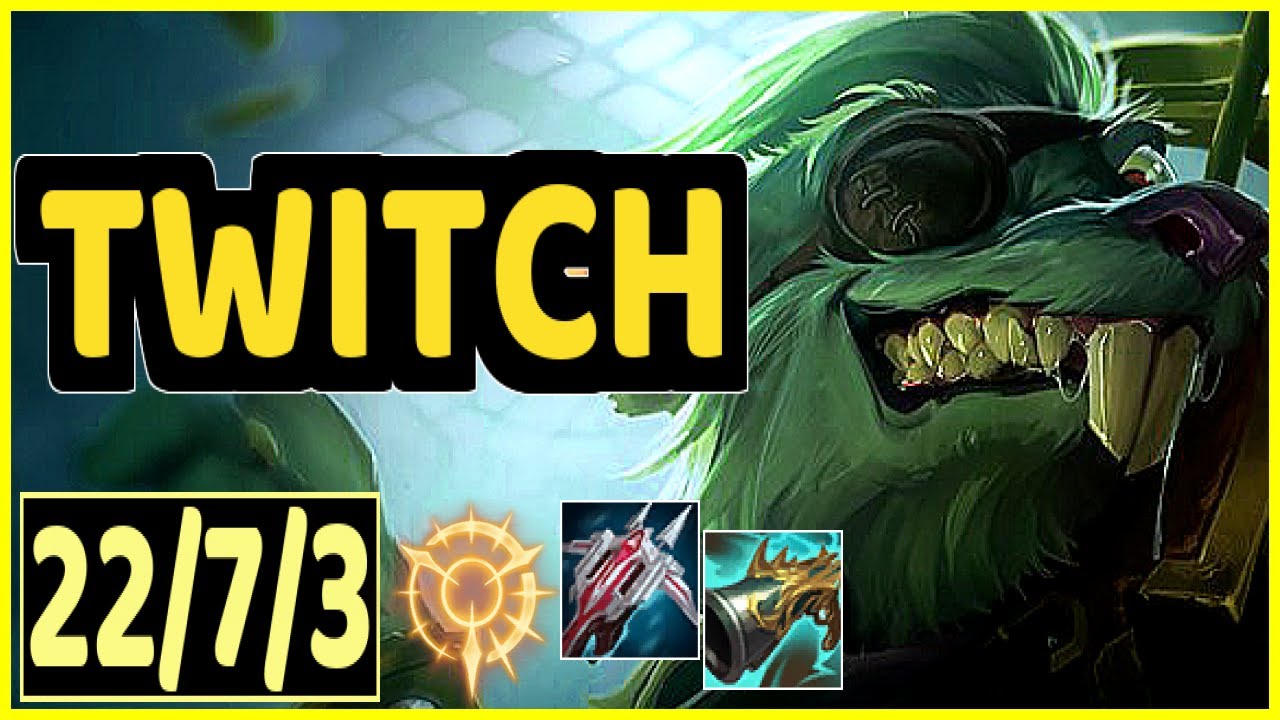 TWITCH VS EZREAL - 22/7/3 KDA ADC GAMEPLAY