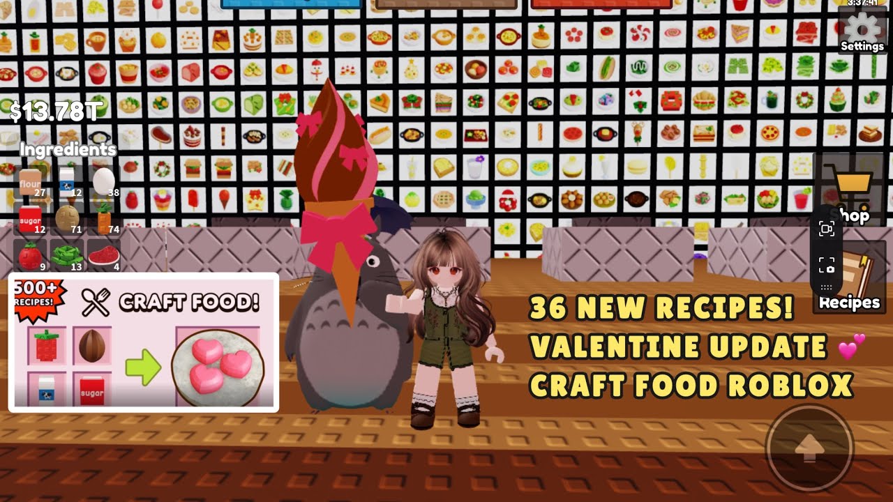 36 NEW VALENTINE&rsquo;S CRAFT FOOD RECIPES 🍫💕 | CHOCOLATE-THEMED UPDATE | CRAFT FOOD ROBLOX LATEST UPDATE