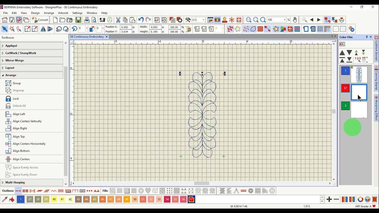 23 08 Continuous Embroidery