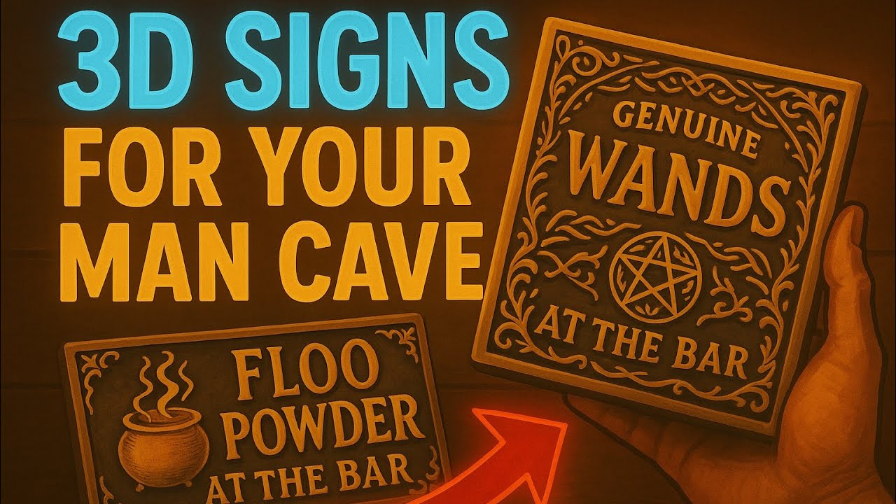 I 3D Printed Magical Signs for My Man Cave! (Easy Custom Projects)