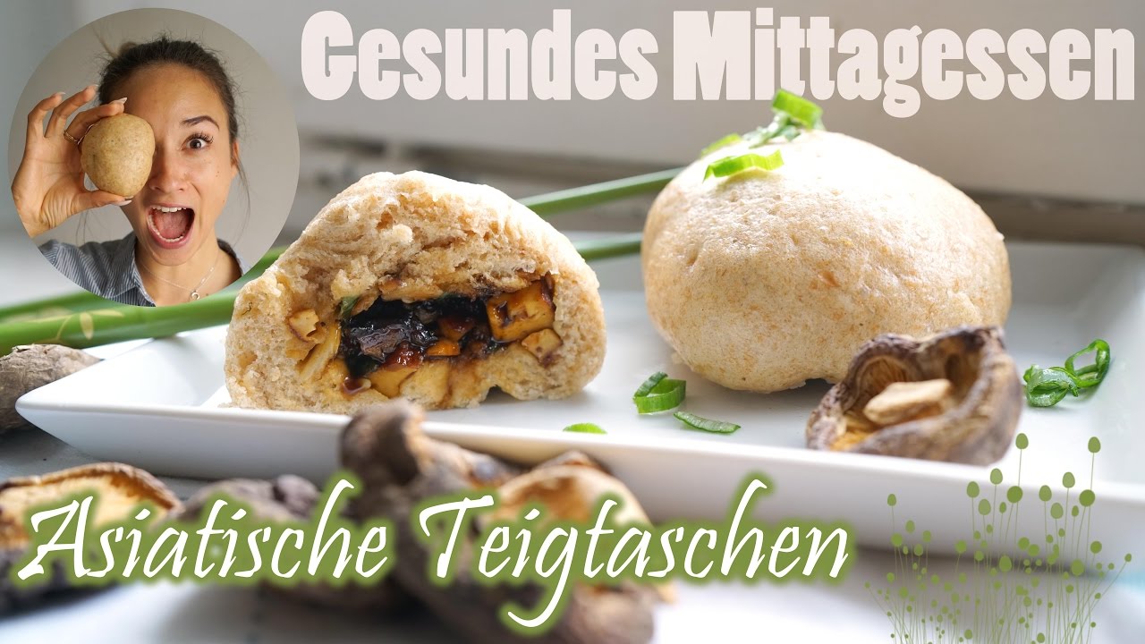 Gesundes Mittagessen zum Mitnehmen - Asiatische Teigtaschen - vegane Baozi