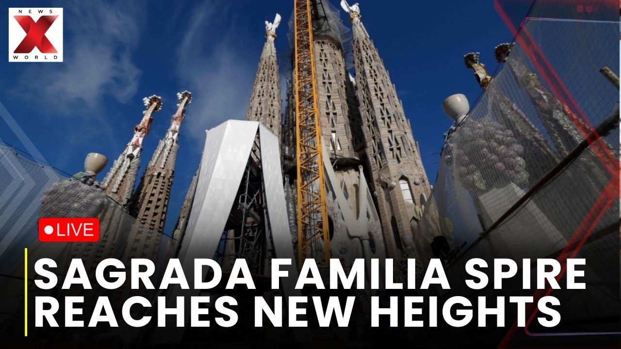 Tallest Church LIVE : Barcelona Landmark Sagrada Familia Moves Forward Installing Tallest Section