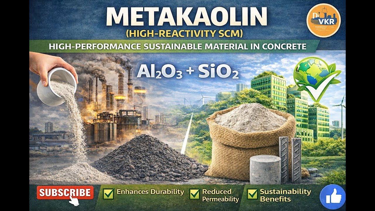 Lecture 7 - Sustainable Construction Materials - Metakaolin #sustainablematerials #civilengineering