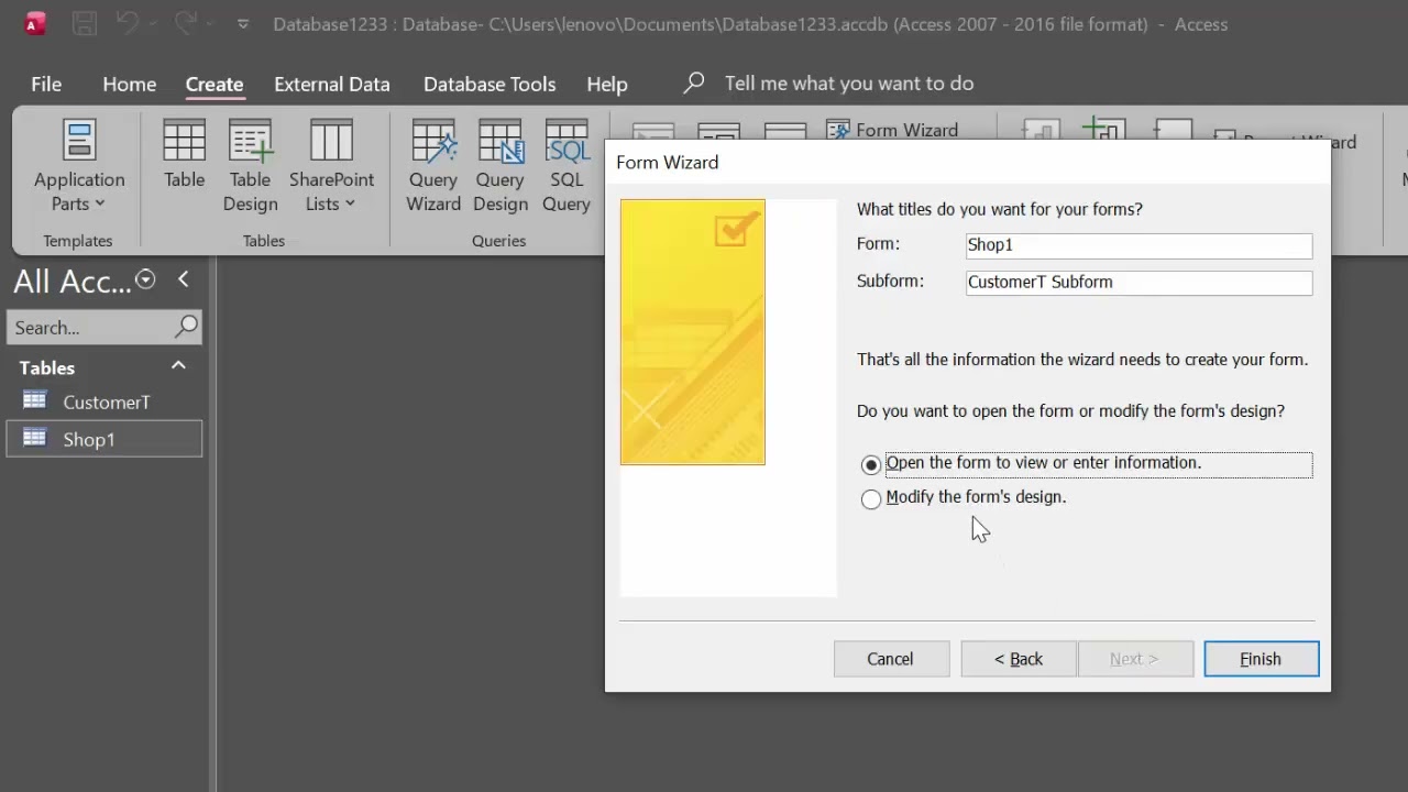How to create subform in Microsoft Access⁨@COMPUTEREXCELSOLUTION⁩ #access #msaccess