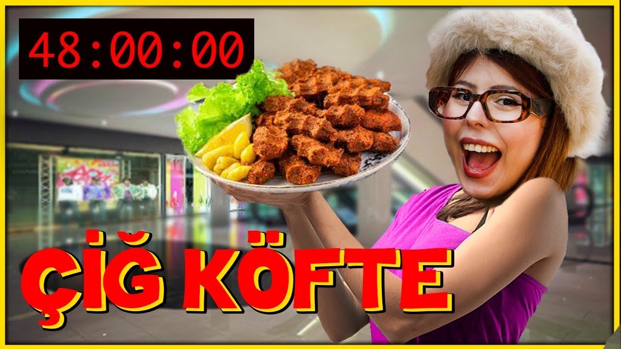 48 SAAT BOYUNCA SADECE ÇİĞKÖFTE YEDİM! I ÇİĞ BURGER, ÇİĞKÖFTE SUŞİ