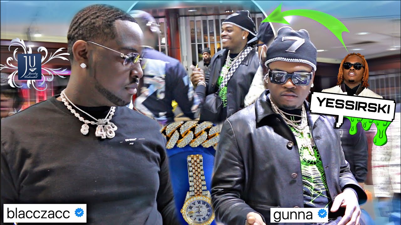 GUNNA сталкивается с BLACC ZACC, который делает БЕЗУМНЫЙ кулон на заказ в Jewelry Unlimited