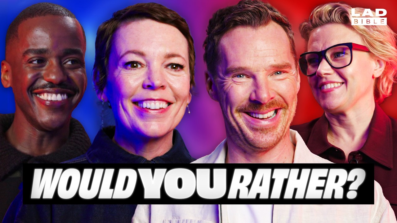 Benedict Cumberbatch, Olivia Colman & The Roses Cast Play The Funniest Would You Rather? | LADbible