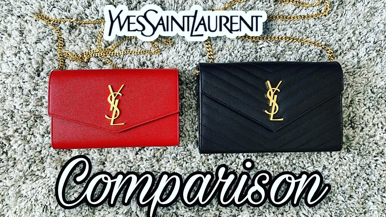 YSL UPTOWN WALLET ON CHAIN & CLASSIC ENVELOPE WOC COMPARISON | WHAT FITS INSIDE