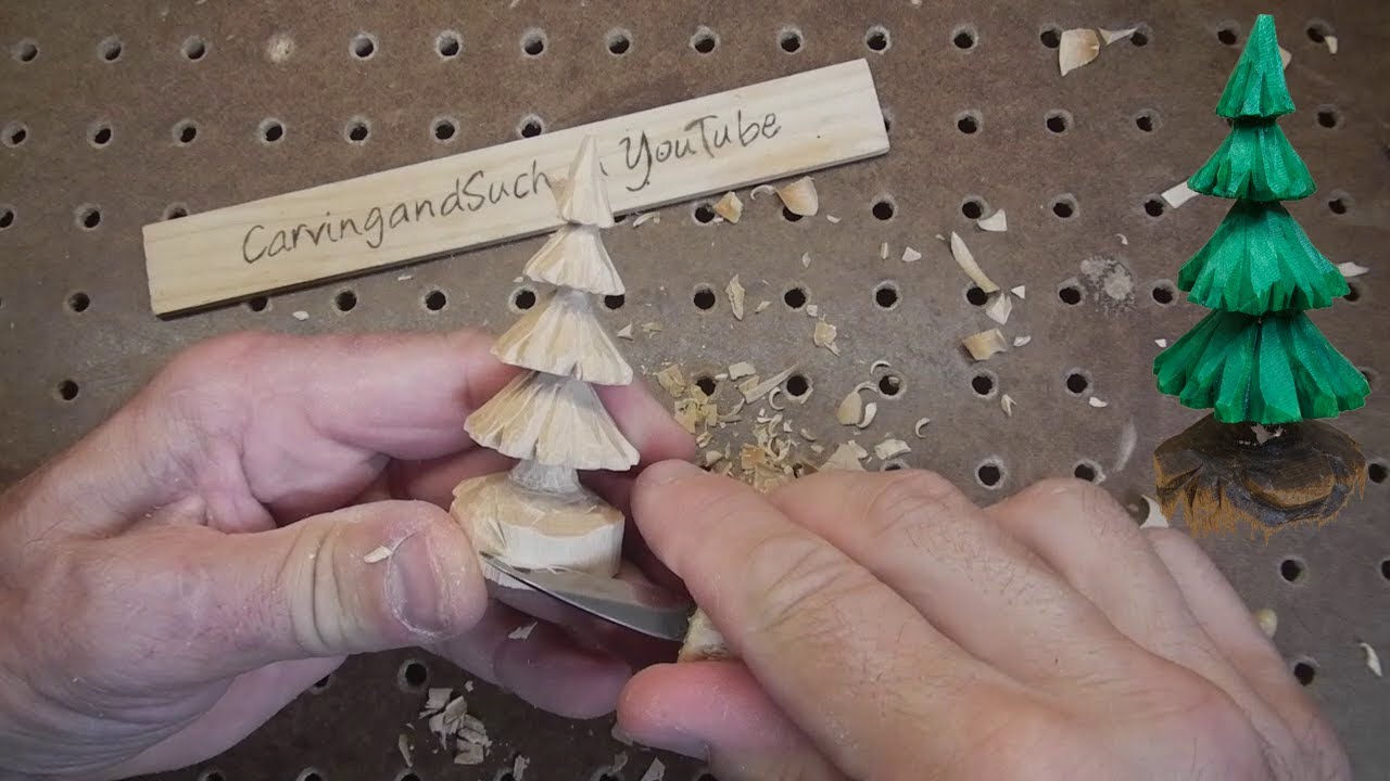 Little Green Tree Carving