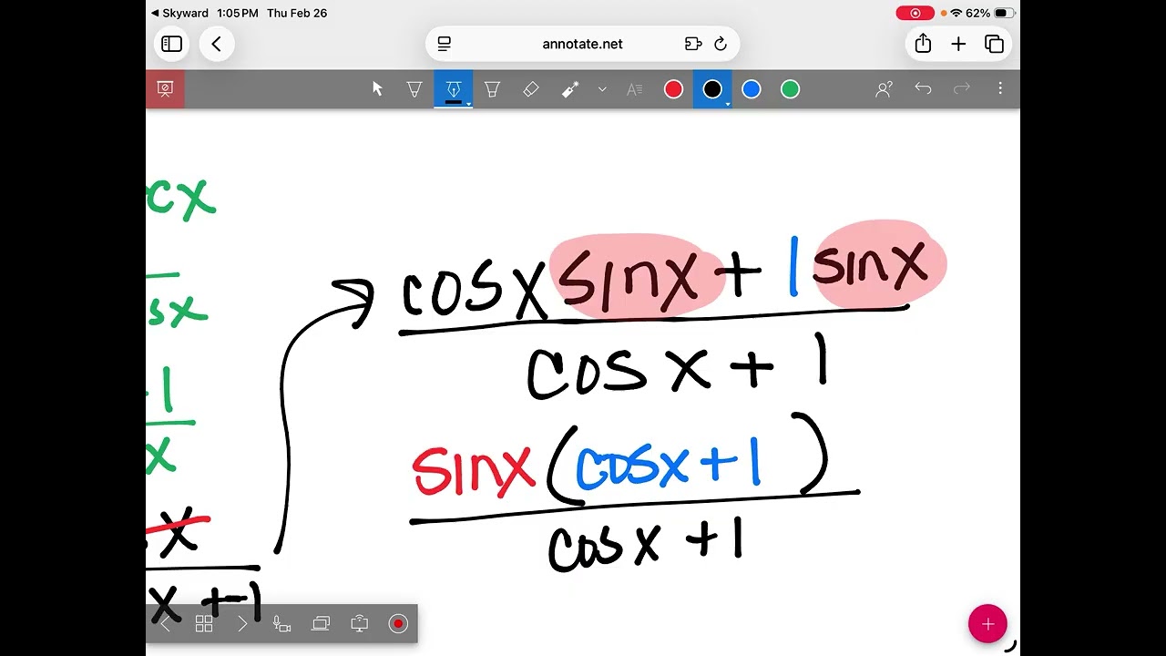2/26 PC 7.4 verify and simplify trig identities