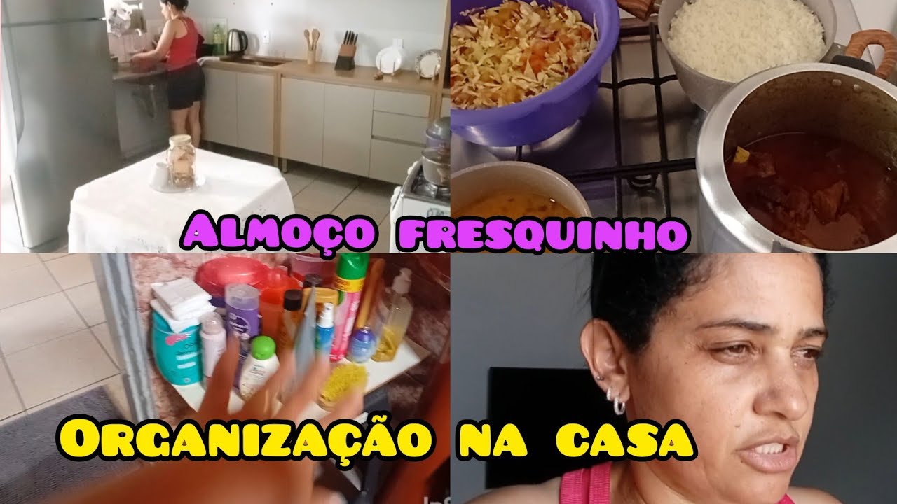 Estamos evoluindo organização na casa deixando tudo em ordem almoço fresquinho 💕