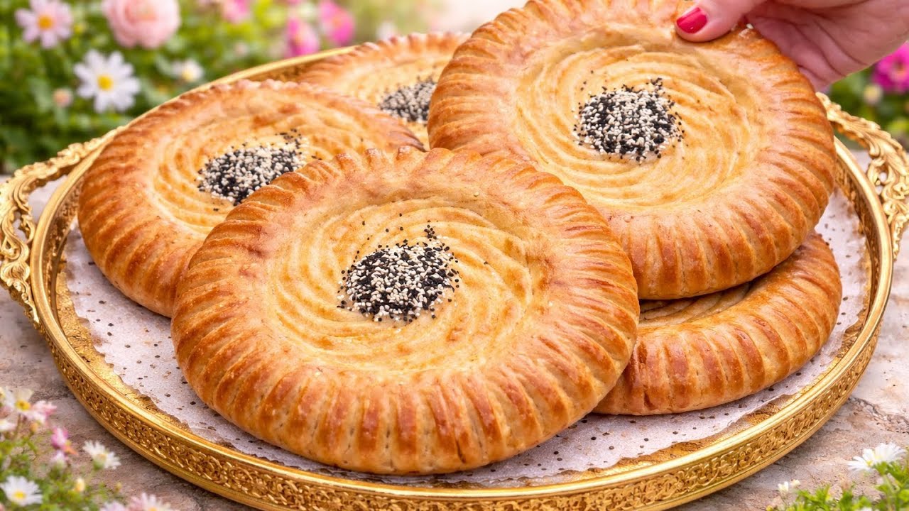 Uzbek breakfast bread | how to make easy UZBeki bread نان ازبكى صبحانه خيلى اسان عاشق آن ميشويد