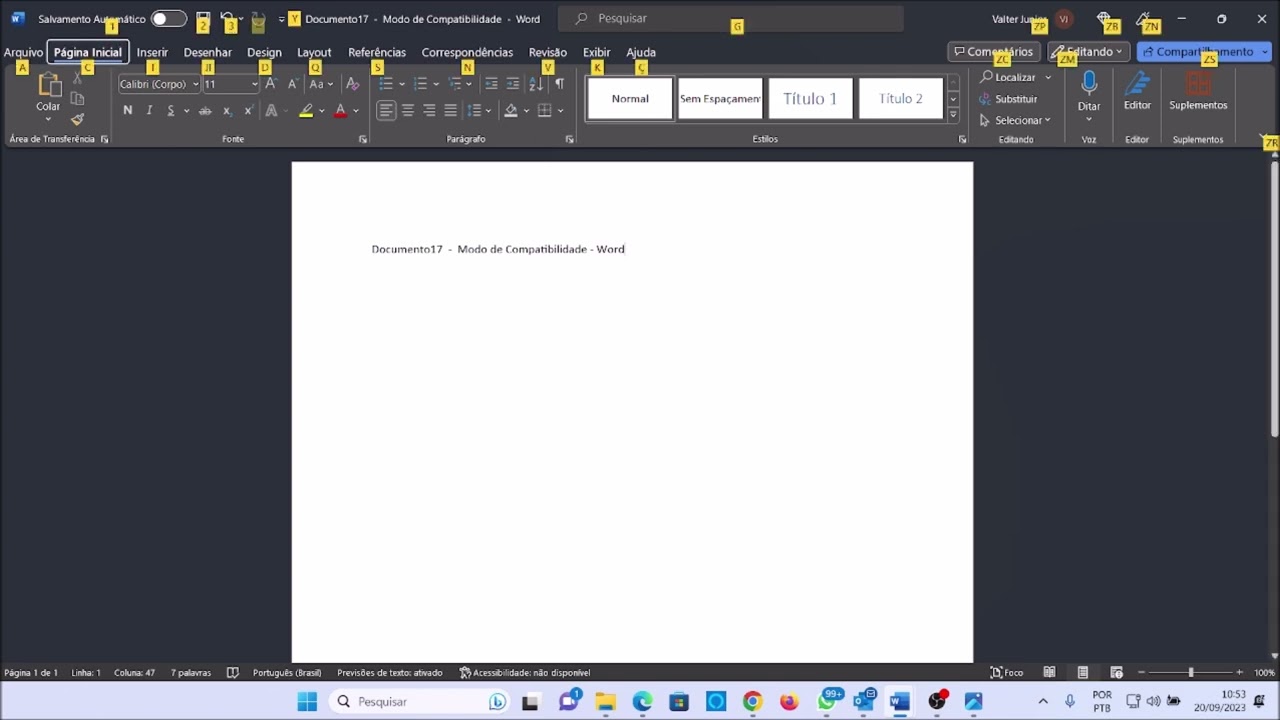 Curso de Windows 11 com NVDA: Aula 6 – A faixa de opções. Parte de uma janela de aplicativo.