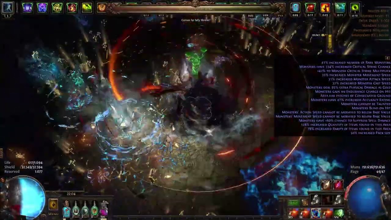 [PoE 3.27] Delve 6k Aul - Rage Vortex of Berserking Mana Stacker showcase