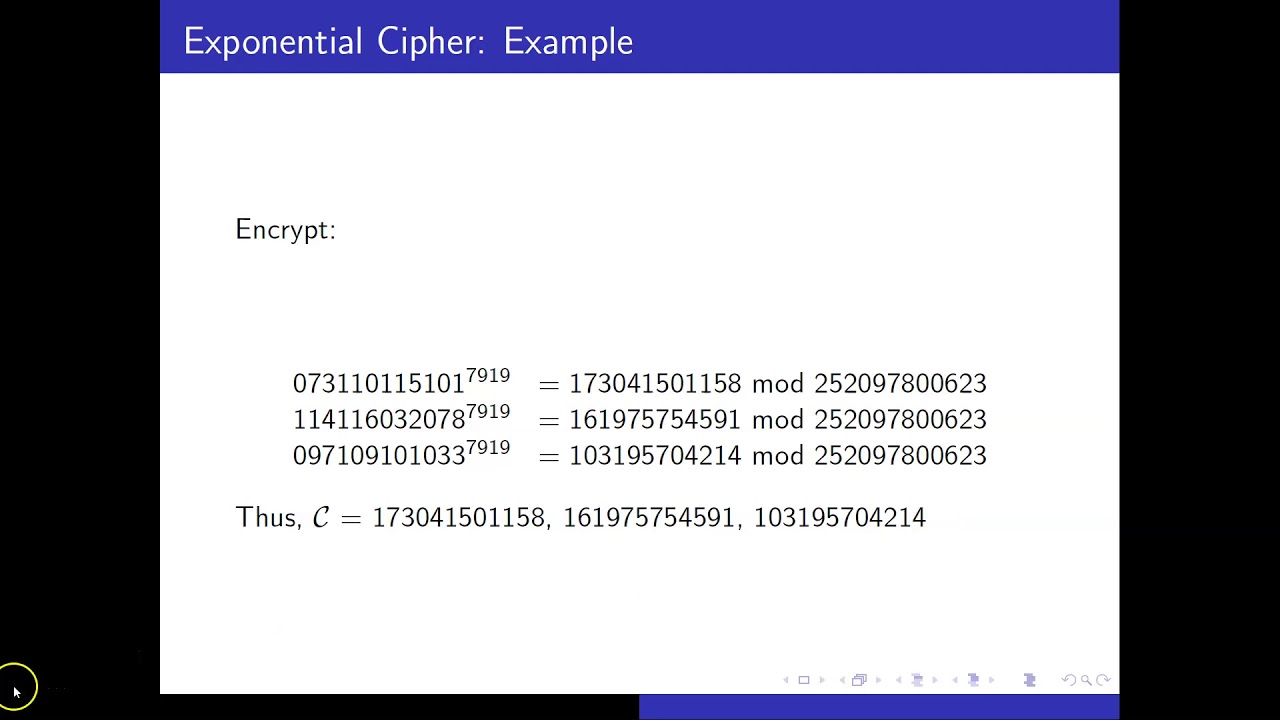 MATH 127 CNU Exponential Cipher