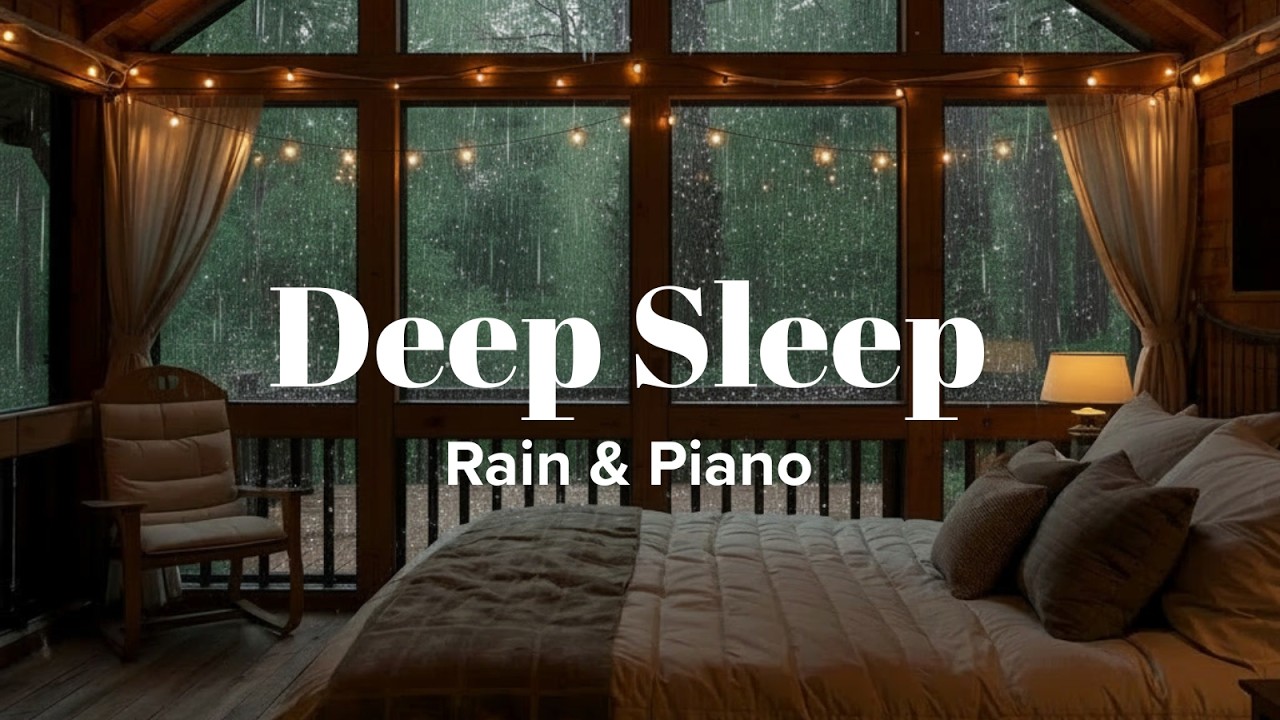 FALL INTO SLEEP INSTANTLY - Relaxing Rain Sounds and Soothing Piano for Stress Relief or  Meditation