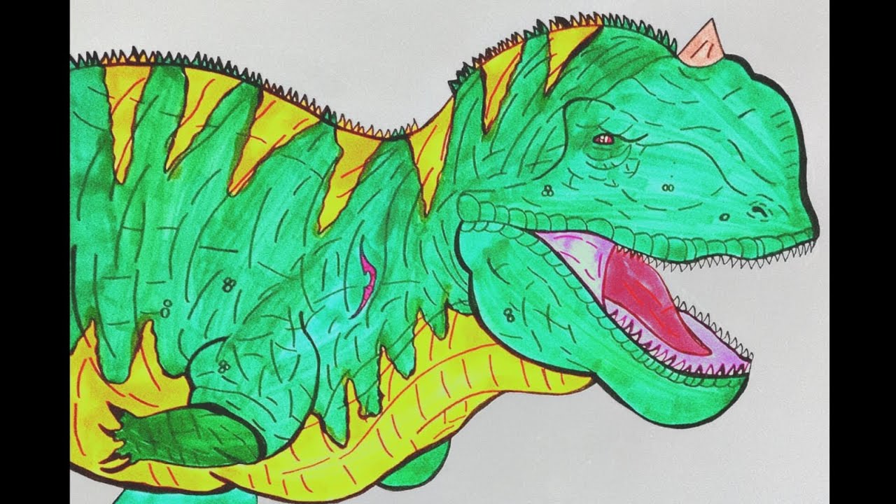 Como desenhar um Majungassauro - Jurassic World teoria do  caos