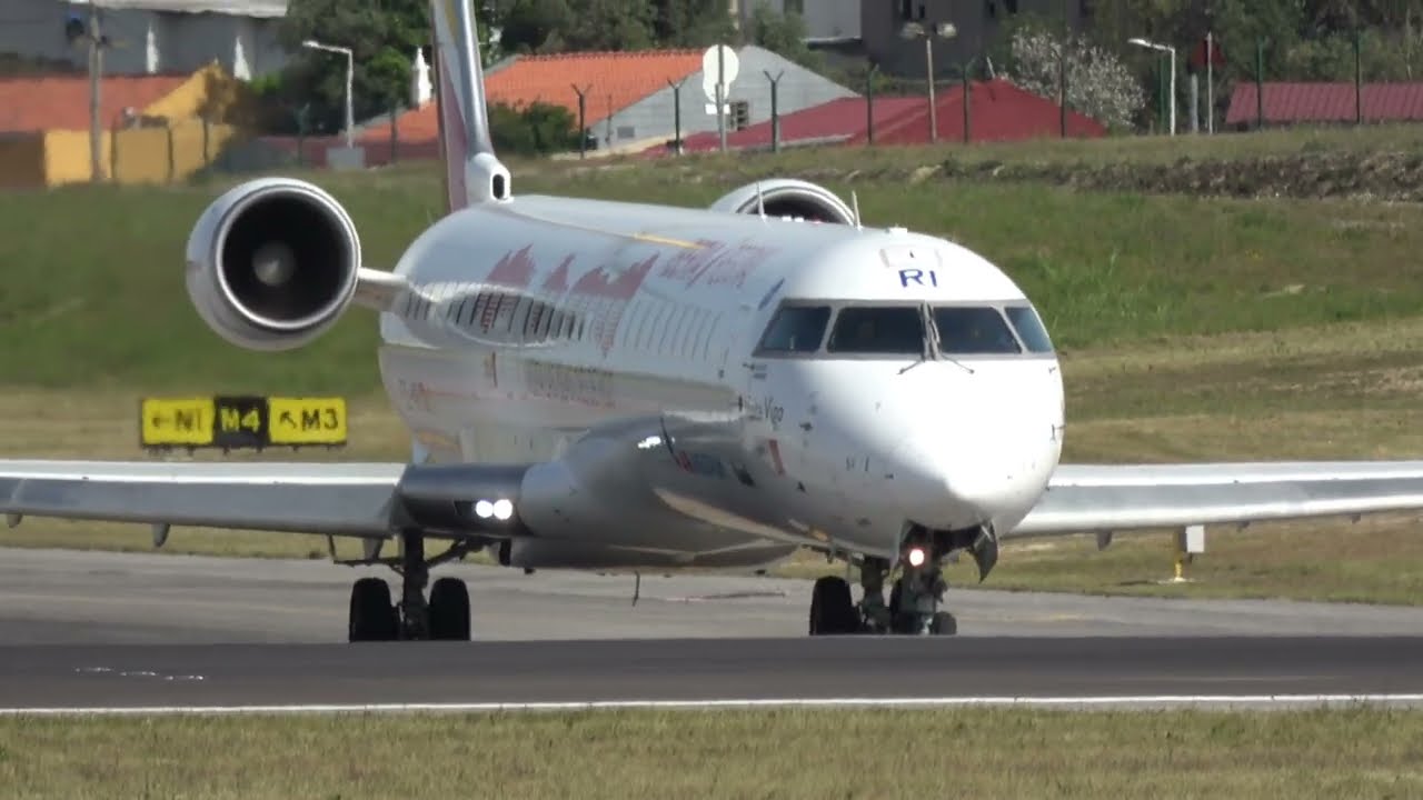 IBERIA Regional Bombardier CRJ 1000 Takeoff at Lisbon Airport (LIS/LPPT)