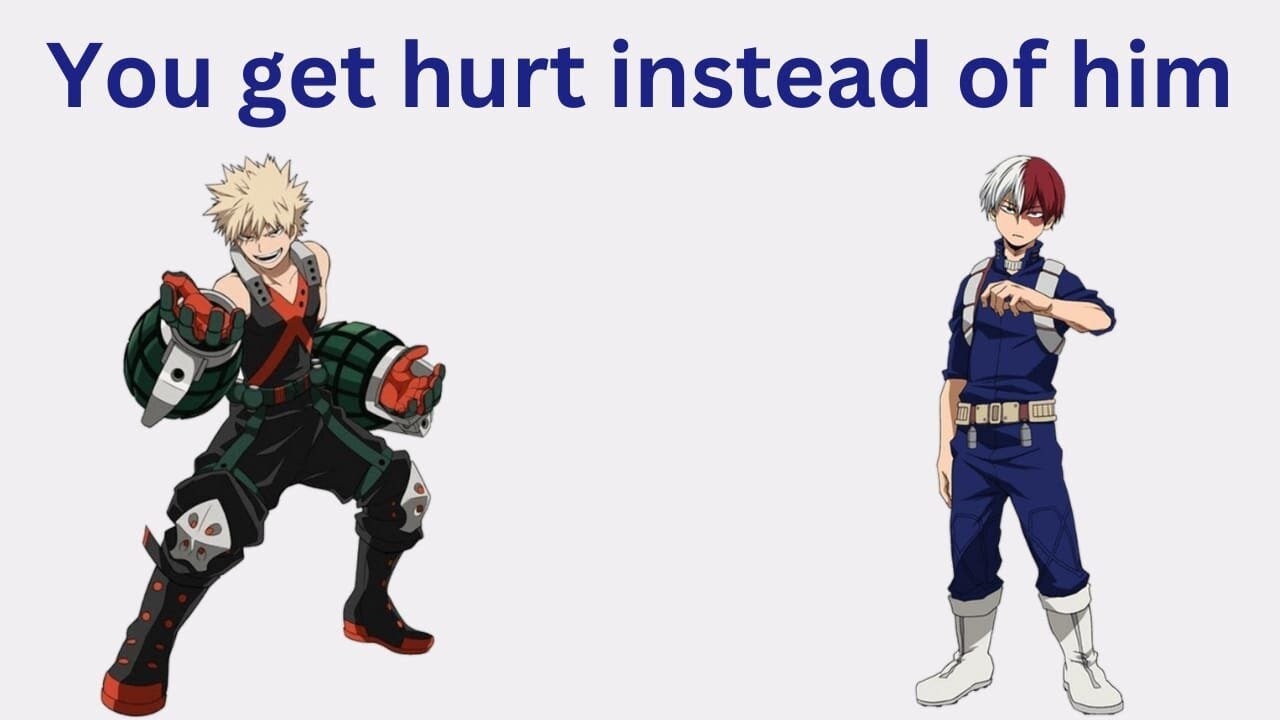 You get hurt instead of him - mha x Listener