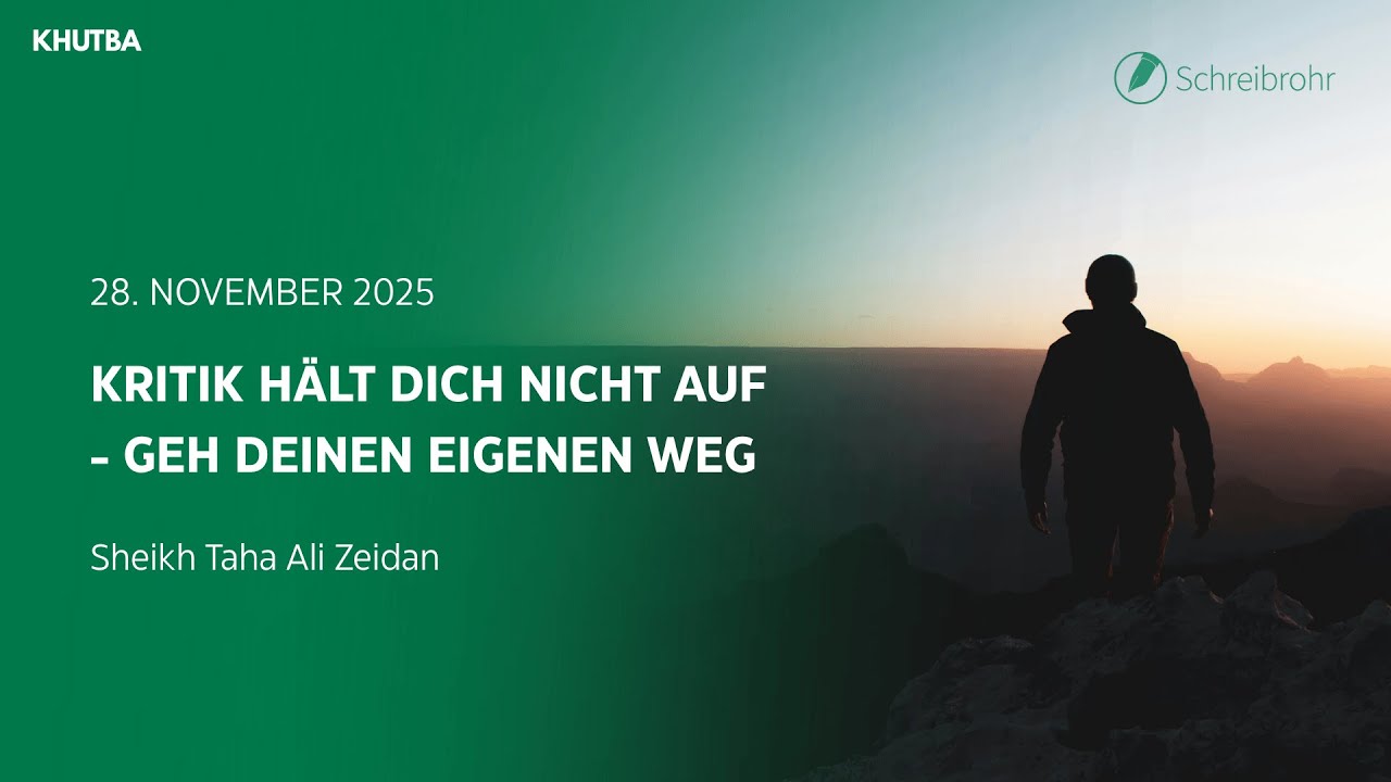 Kritik hält dich nicht auf - Geh deinen eigenen Weg I Taha Ali Zeidan