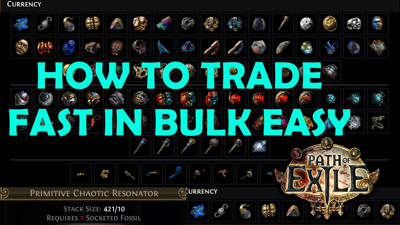 PoE Currency Tips How To Buy And Sell In Bulk