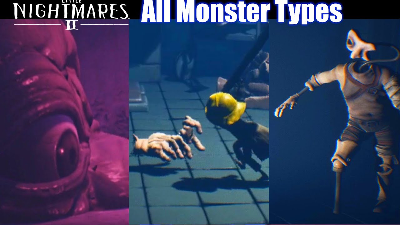 Little Nightmares 2 - All Creepy Monsters & Bosses (PC 1080p 60)