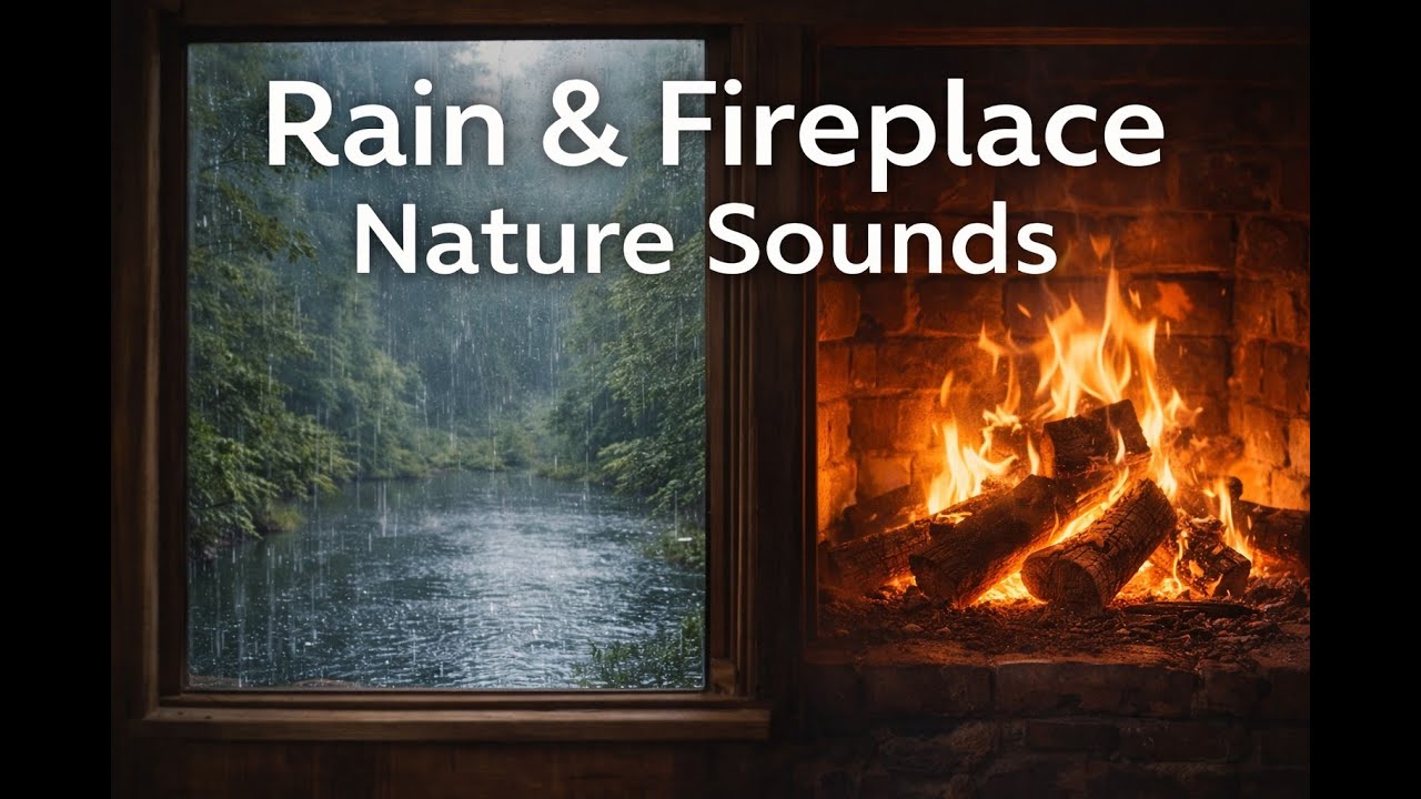 Deep Study Cabin, Rain & Fireplace Sounds for Focus & Concentration
