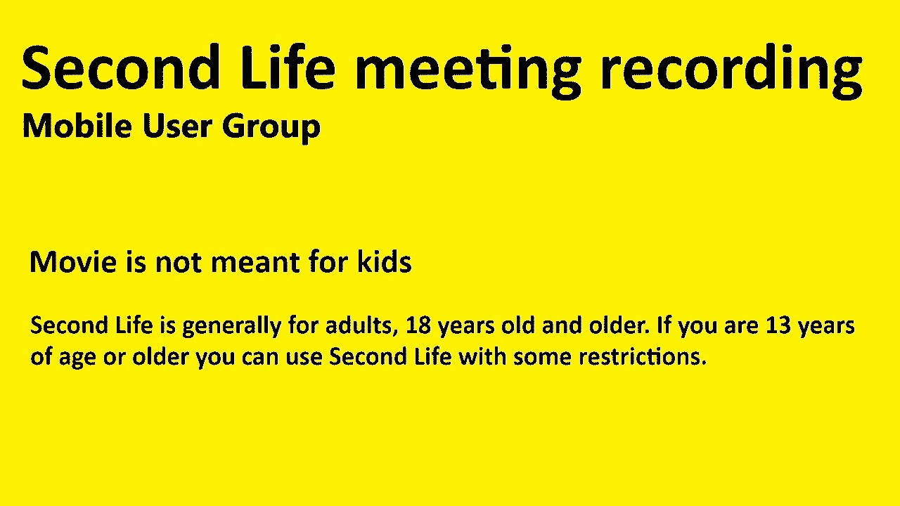 Встреча пользователей мобильной версии Second Life (29 января 2026 г.)