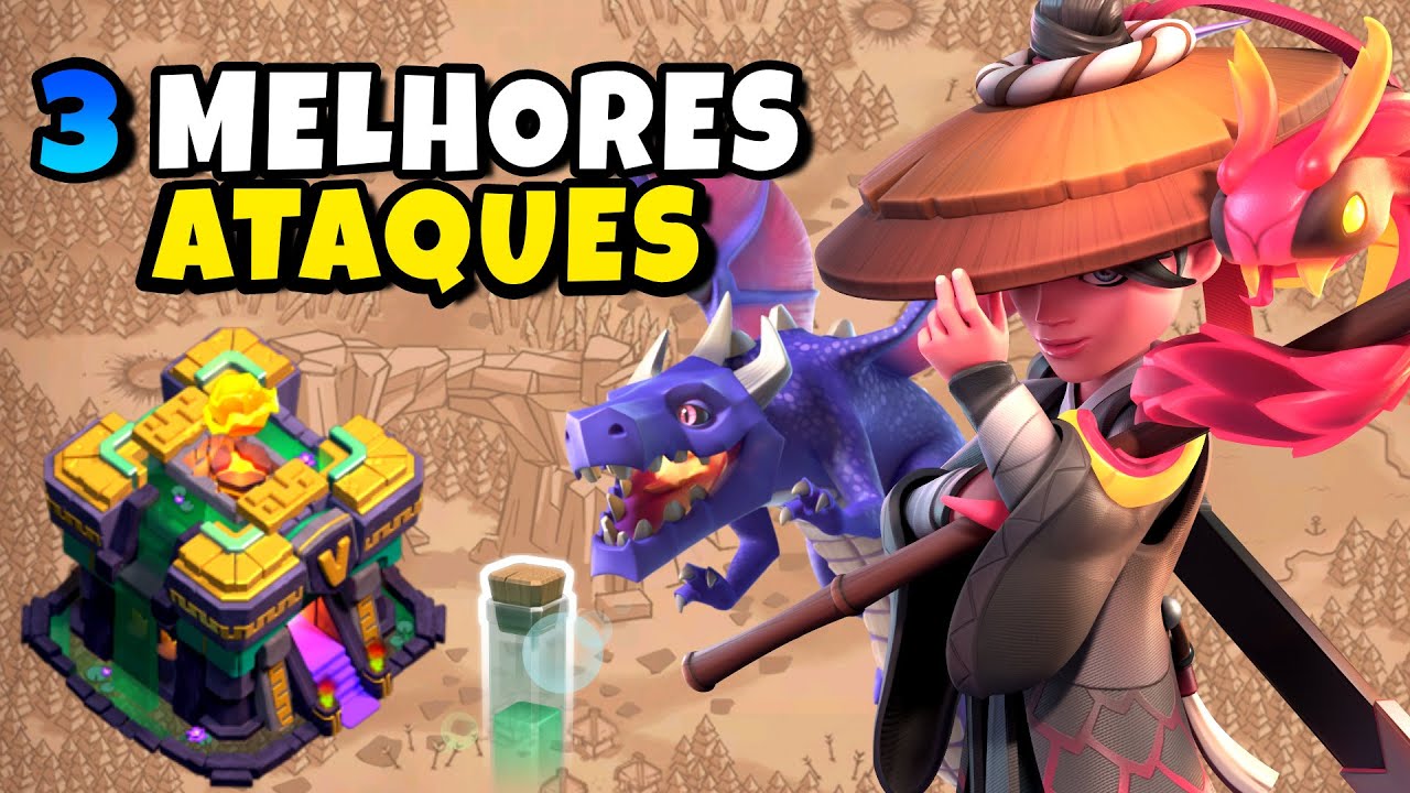 AS 3 MELHORES ESTRATÉGIAS COM DRAGÕES E CHAMPION WALK PARA CV14 | Clash Of Clans