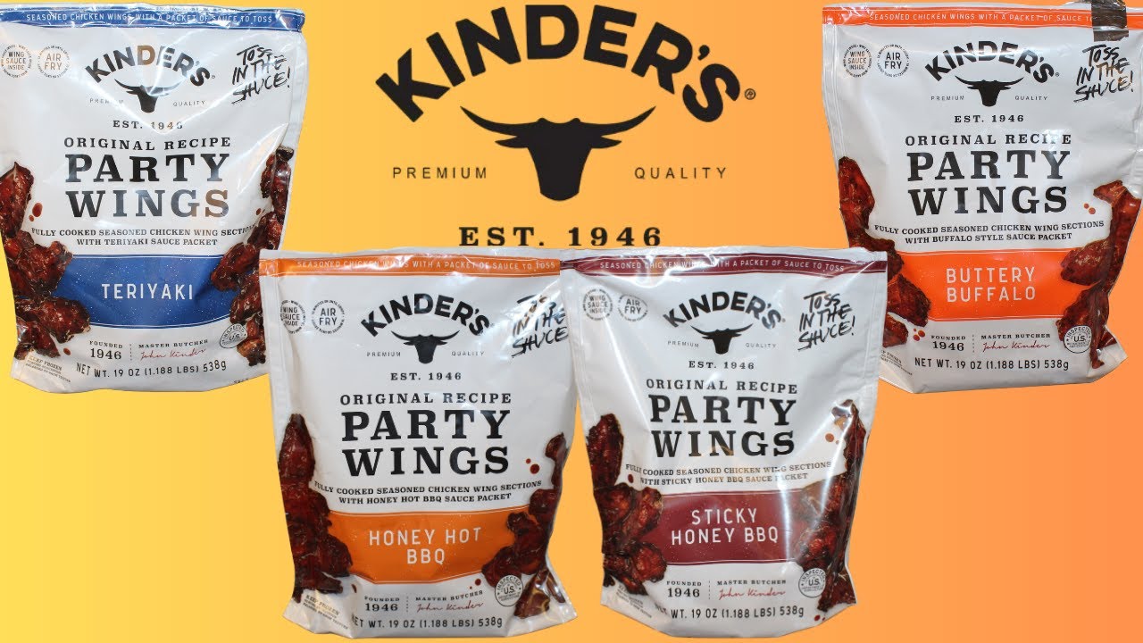 Kinder’s Party Wings: Teriyaki, Hot Honey BBQ, Sticky Honey BBQ, Buttery Buffalo Review