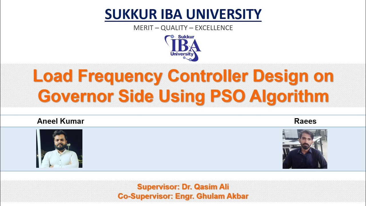 Load Frequency Controller Design on Governor Side Using PSO Algorithm