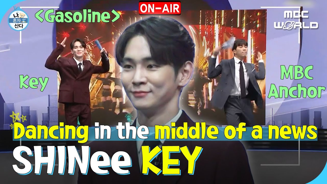 [C.C.] KEY finally anchors the news live🎙️📽️📺 #SHINee #KEY