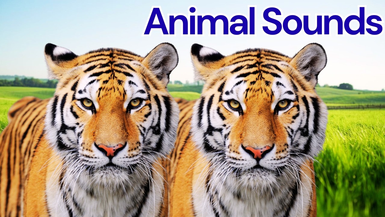Animal Sounds For Toddlers 🐅| 10 Amazing Animal Names With Real Photos | Educational Videos For Kids