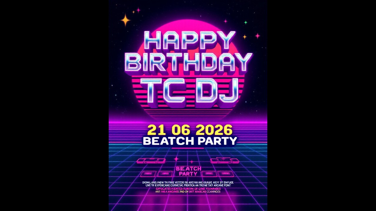Happy Birthday TC Dj 21 06 2026 Beatch Party