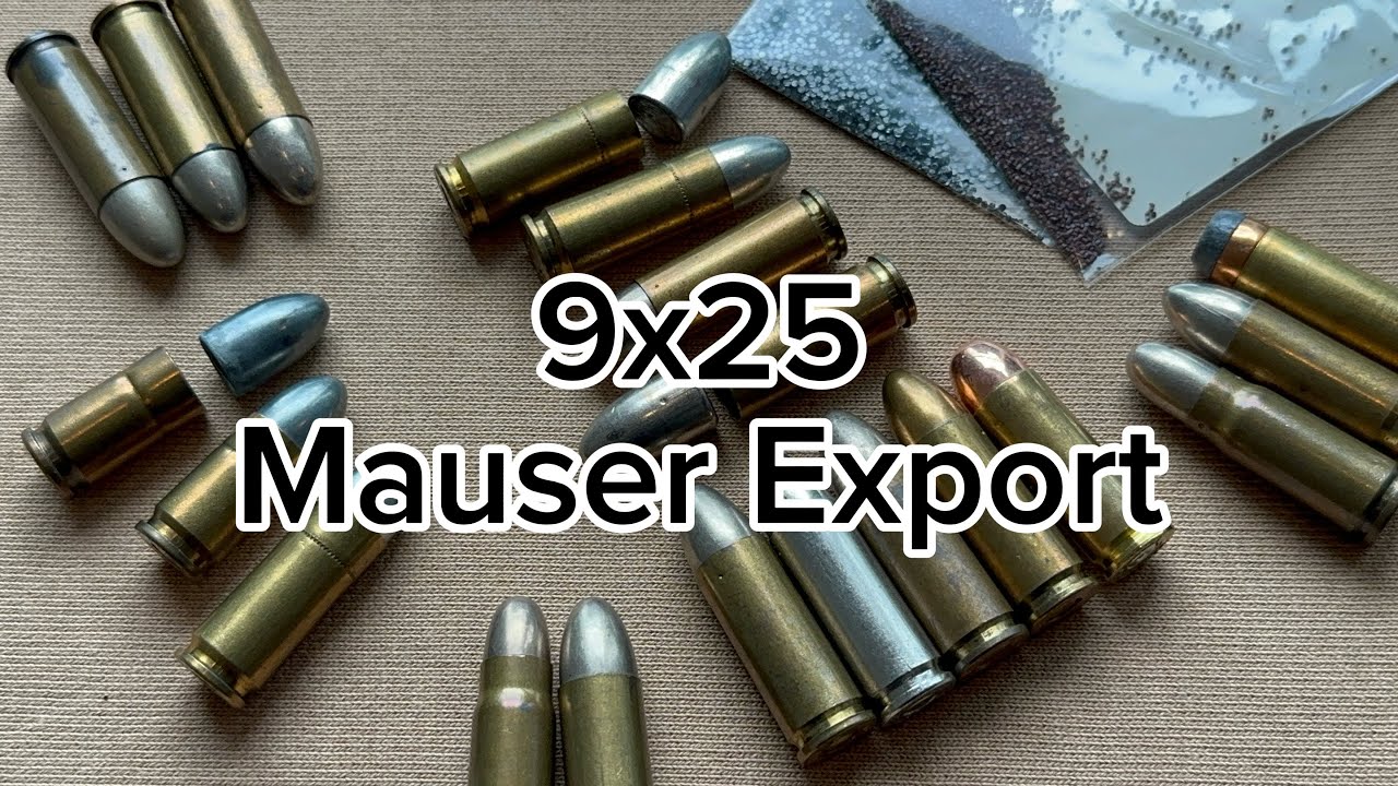 9x25 Mauser Export / Самый длинный 9mm патрон Маузера 