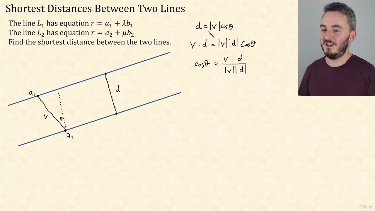 6 opt Derivation of Formula for Shortest Distance Between Two Lines | CIE Further Pure Mathematics 1