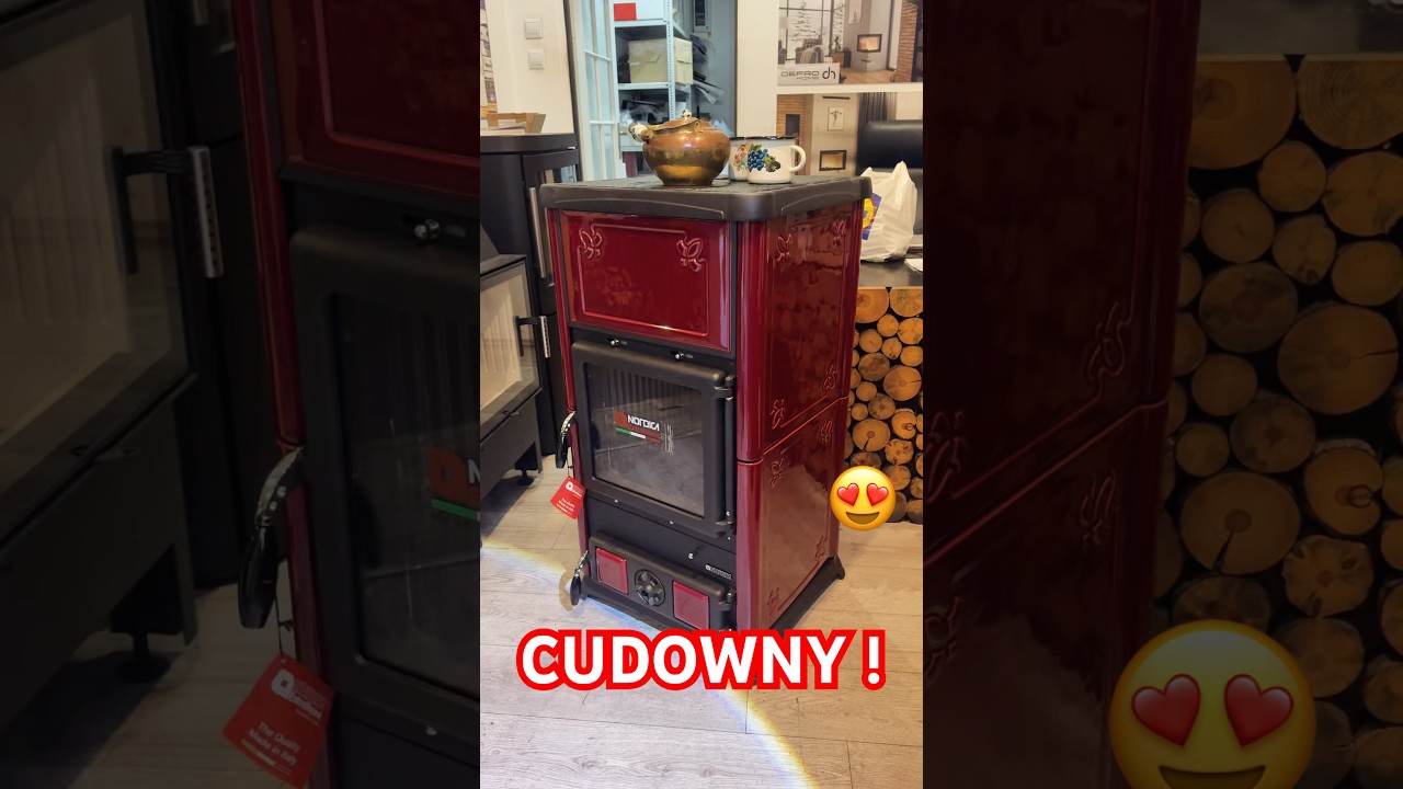 Piec koza z płytą grzewczą La Nordica Fedora 🔥 #kominek #ogrzewanie #budowadomu #ogrzewanie #dom