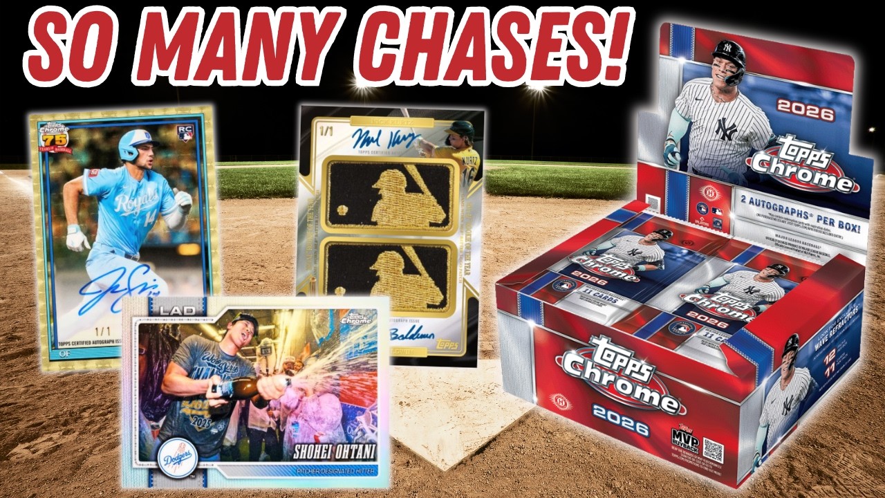 ВЫТАЩИЛ 1 ИЗ 1! Обзор Jumbo-бокса Topps Chrome Baseball 2026!
