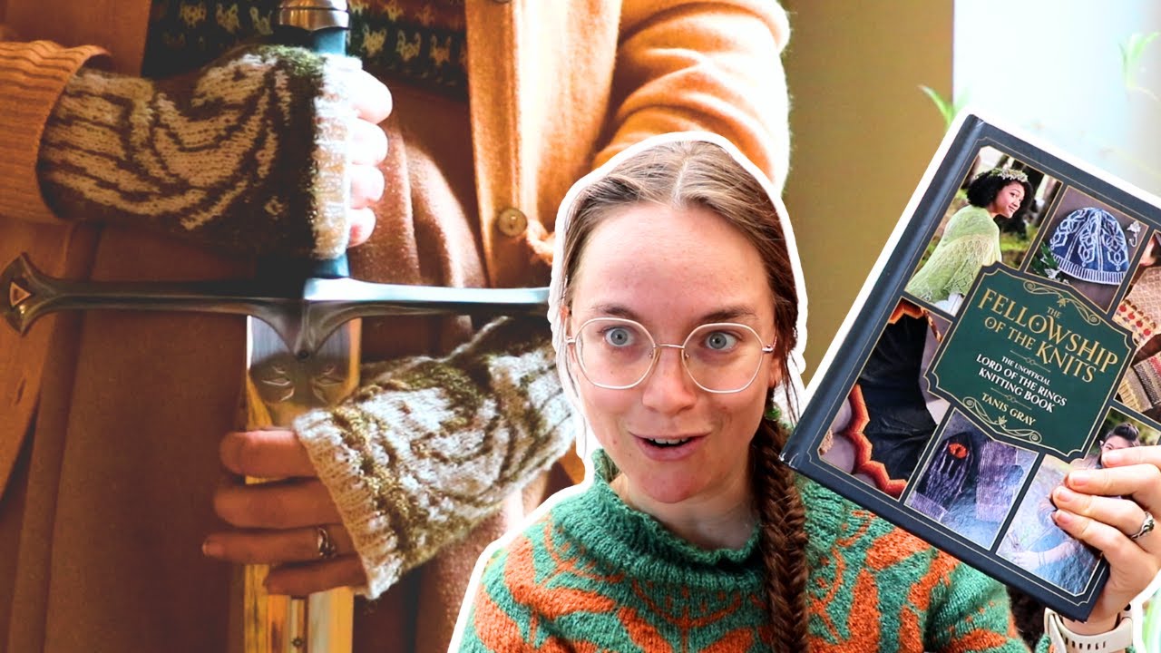 Let's knit a pair of Lord of the Rings fingerless gloves with handspun yarn