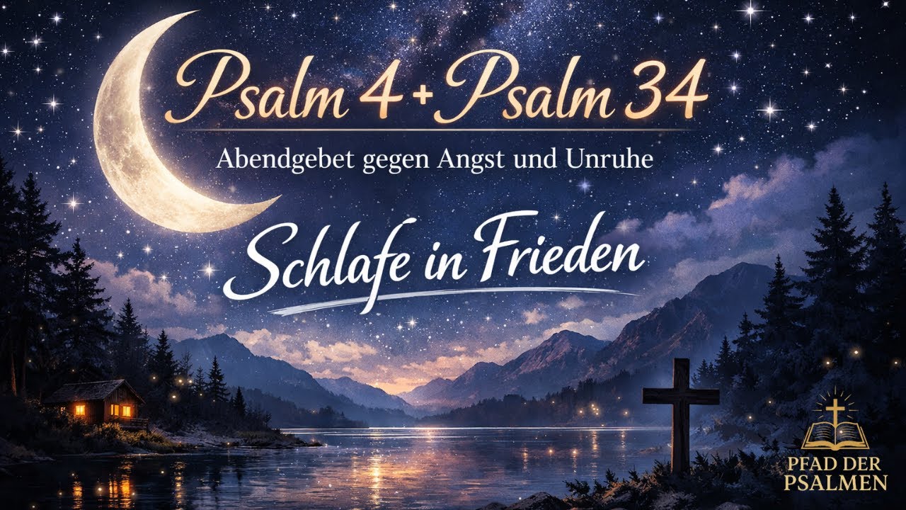 🌙 Psalm 4 + Psalm 34 — Abendgebet gegen Angst und Unruhe | Schlafe in Frieden